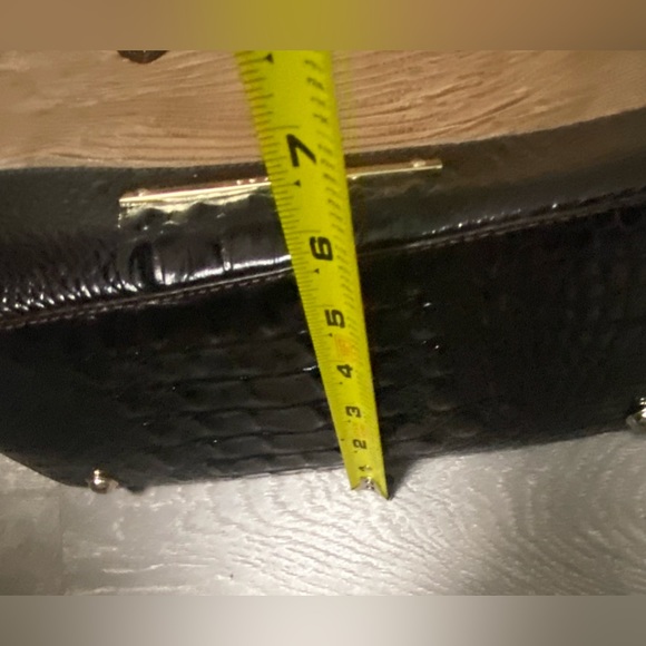 Brahmin Duxbury Satchel Medium Caramel Mocha & Brown Croc Embossed Leather - Picture 15 of 16